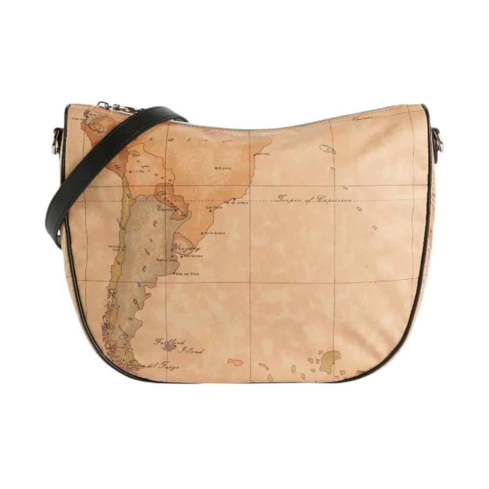 Alviero Martini 1a Classe Geo Classic Schoudertas voor vrouwen Beige Dames