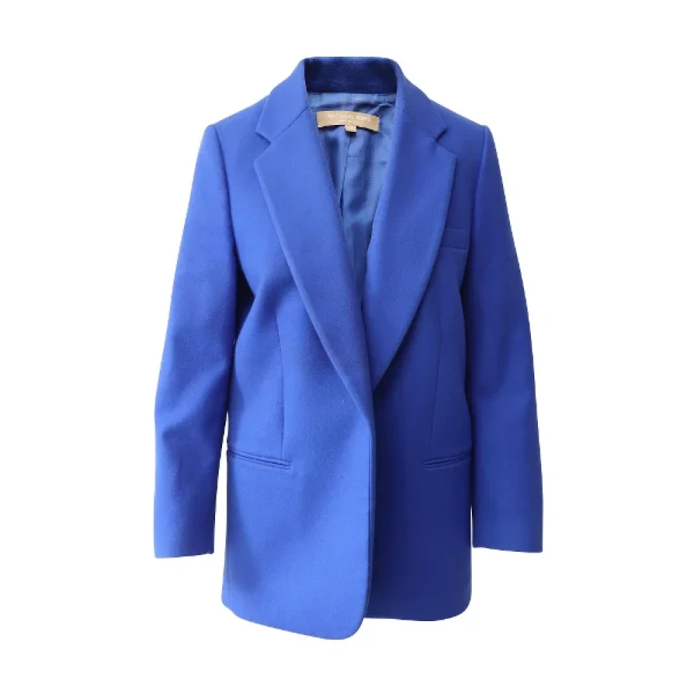 Michael Kors Pre-owned Wool outerwear Blue Dames