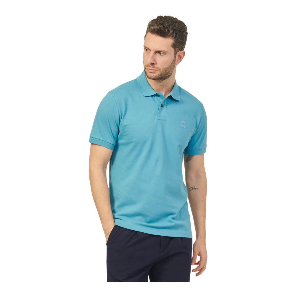 Boss Lichtblauwe Polo Passenger T-shirt Blue Heren