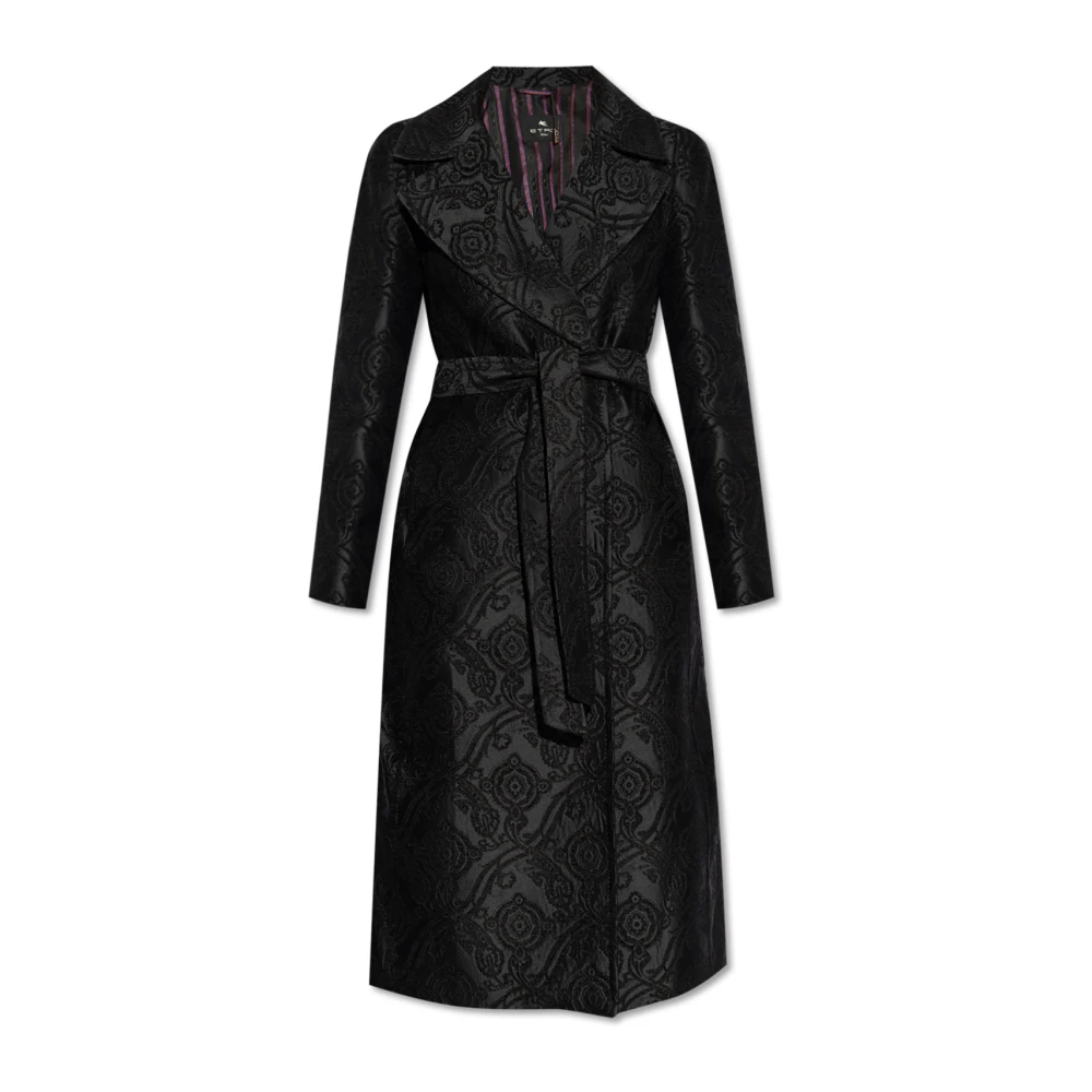 ETRO Gestreepte jas Black Dames