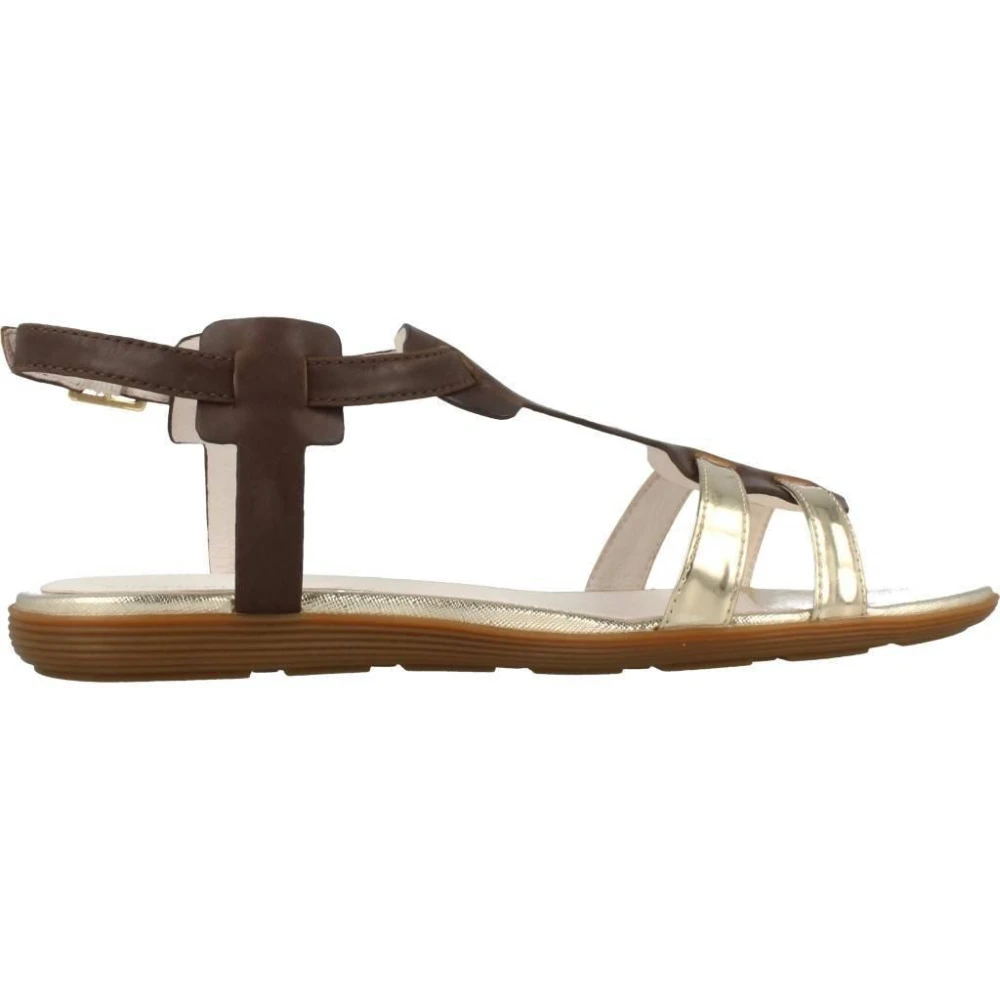 Stonefly Vrouw Beige Schoenen Dames, 37 Eu, Metallic Platte Sandalen