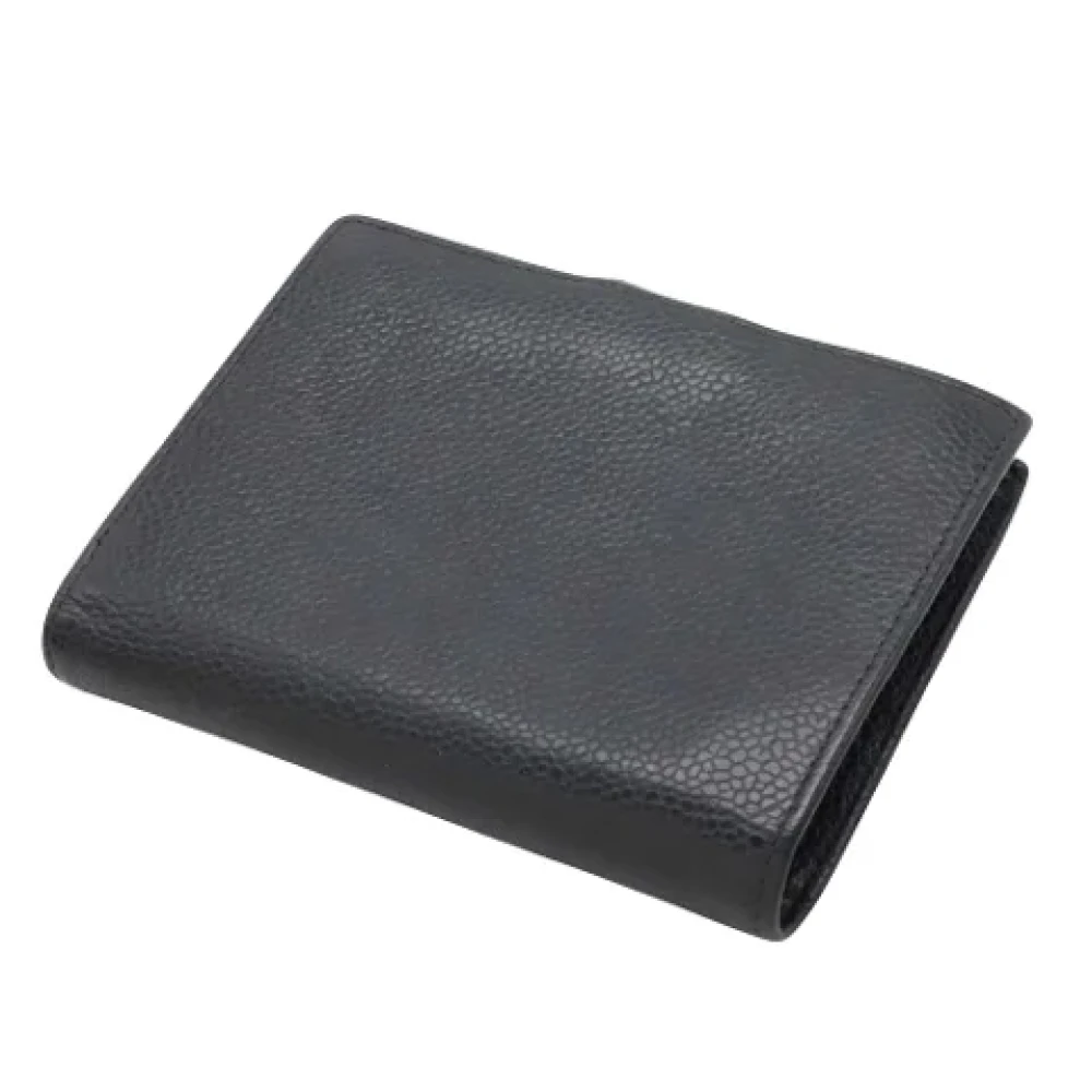 Chanel Vintage Pre-owned Leather wallets Black Dames