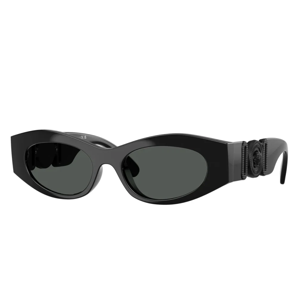 Versace Unisex Black Sunglasses,, Stylish Sunglasses With Dark Lenses Medium