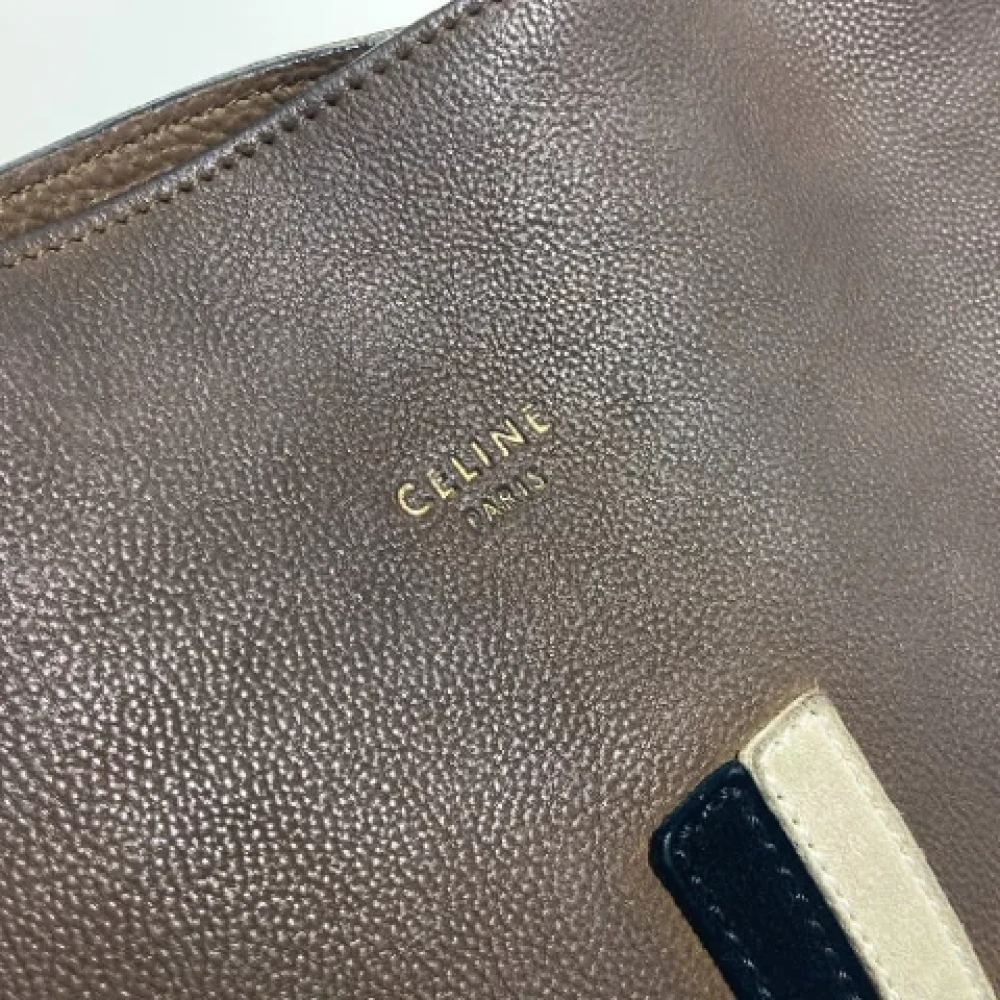Celine Vintage Pre-owned Leather shoulder-bags Brown Dames