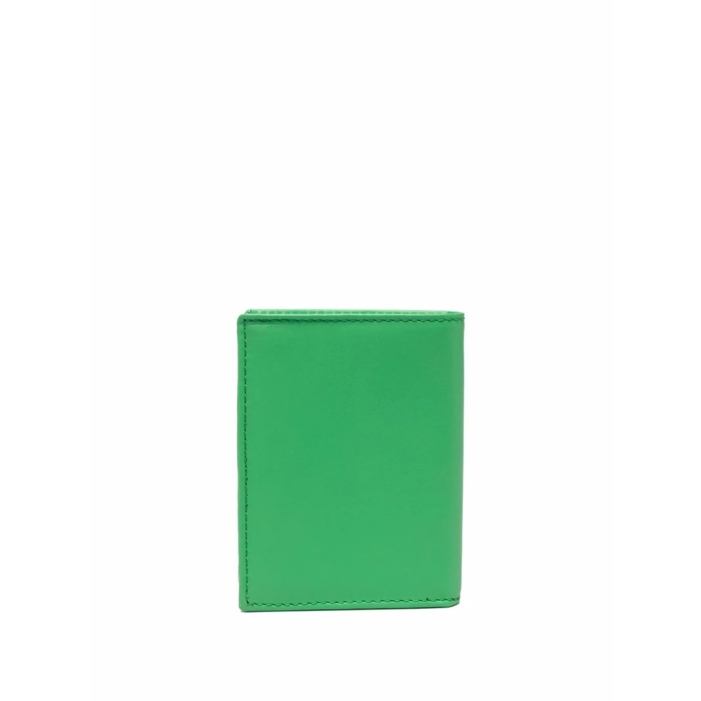 Comme des Garçons Groene Leren Bifold Portemonnee Green Heren
