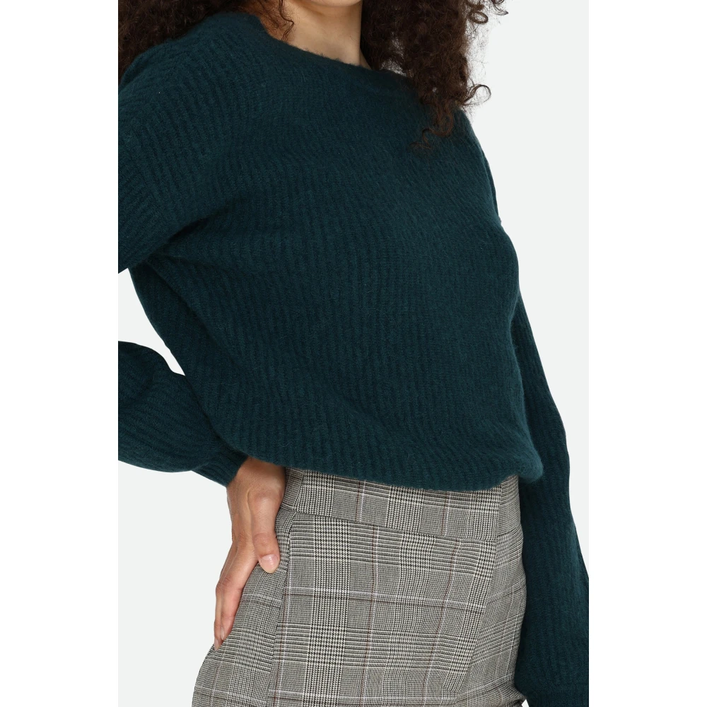 PATRIZIA PEPE V-hals Petrol Trui Alpaca Mix Green Dames