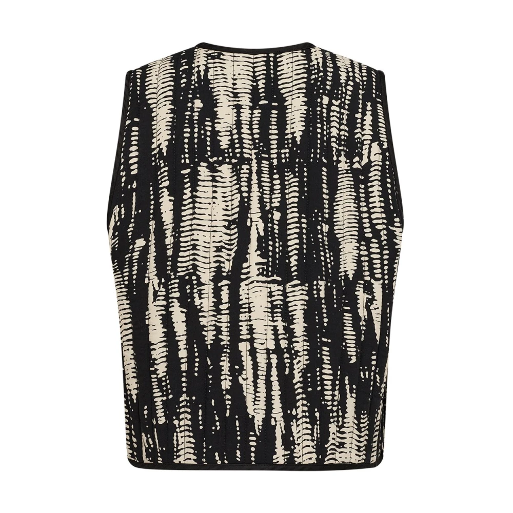 Soyaconcept Geometrisch Print V-Hals Vest Black Dames