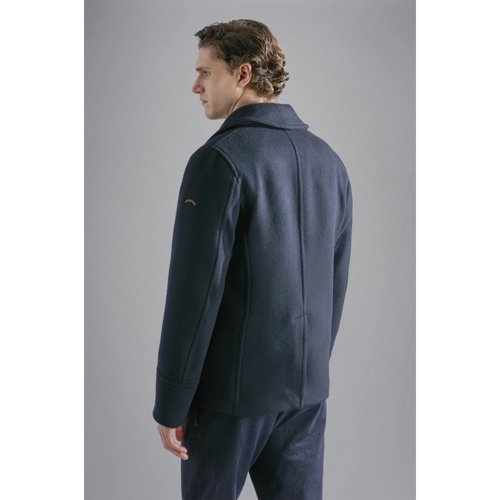 PAUL & SHARK Caban in Re-Wool Black Heren