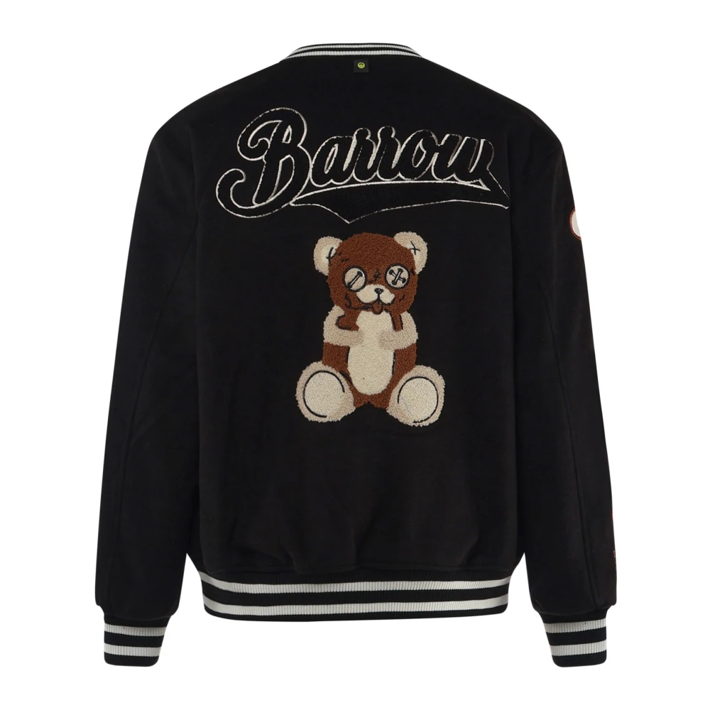 Barrow Zwarte Bomberjack met Logopatch Black Heren