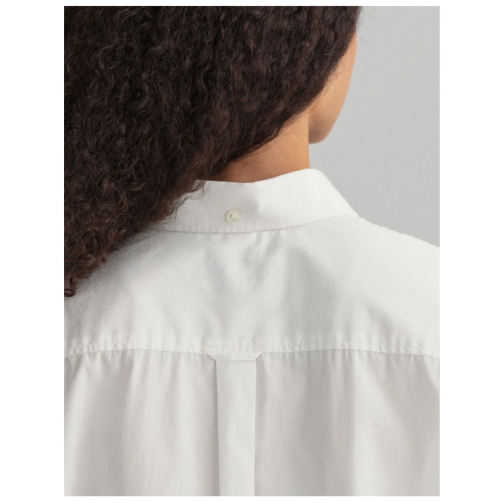 Gant Relaxed Fit Katoenen Poplin Overhemd White Dames