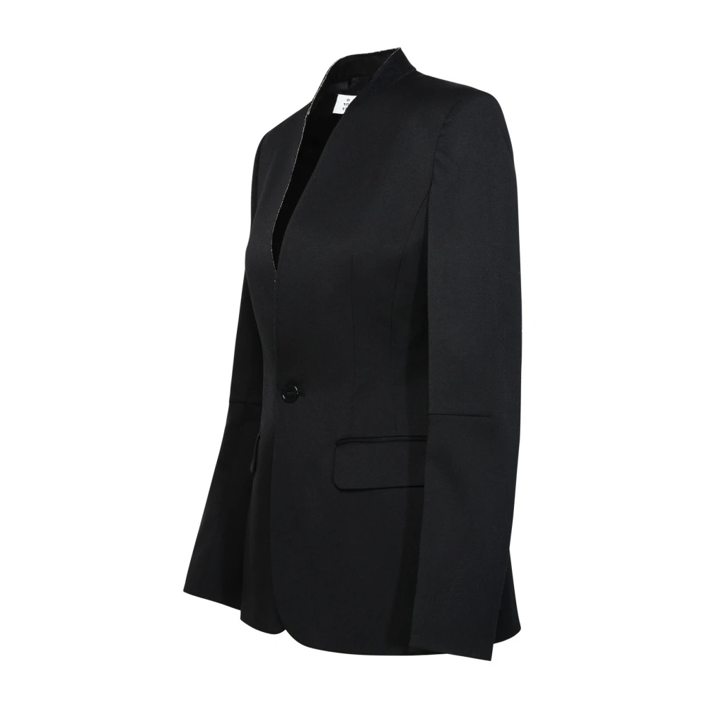 MM6 Maison Margiela Gestructureerde jas van maagdelijke wol Black Dames