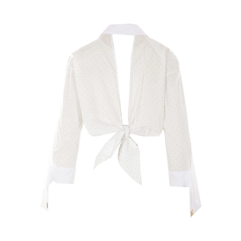 Elisabetta Franchi Witte Shirt Camicia LS White Dames