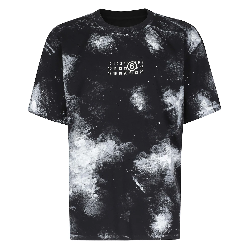 Mm6 Maison Margiela Men's Black T-Shirts, Xl, Paint Jersey T-Shirt