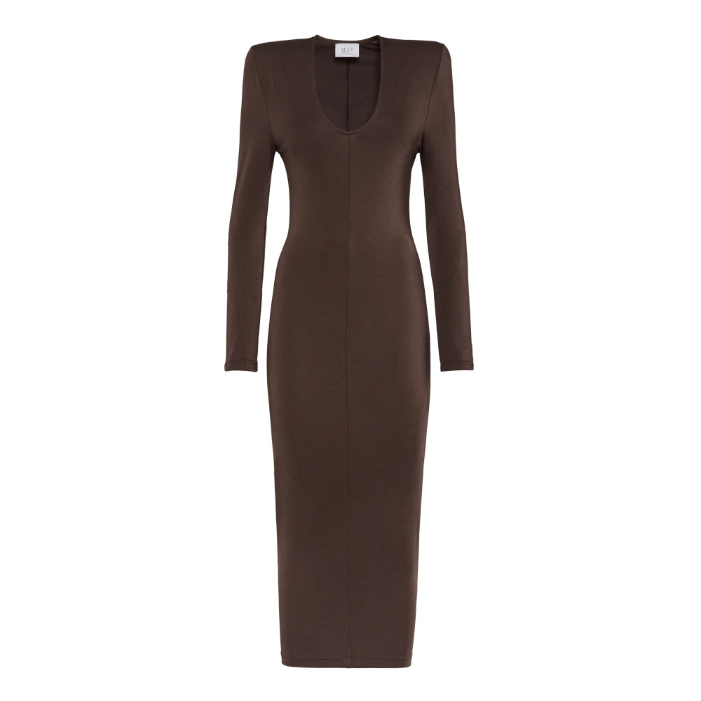 MVP wardrobe Eclipse Midi Jurk Brown Dames