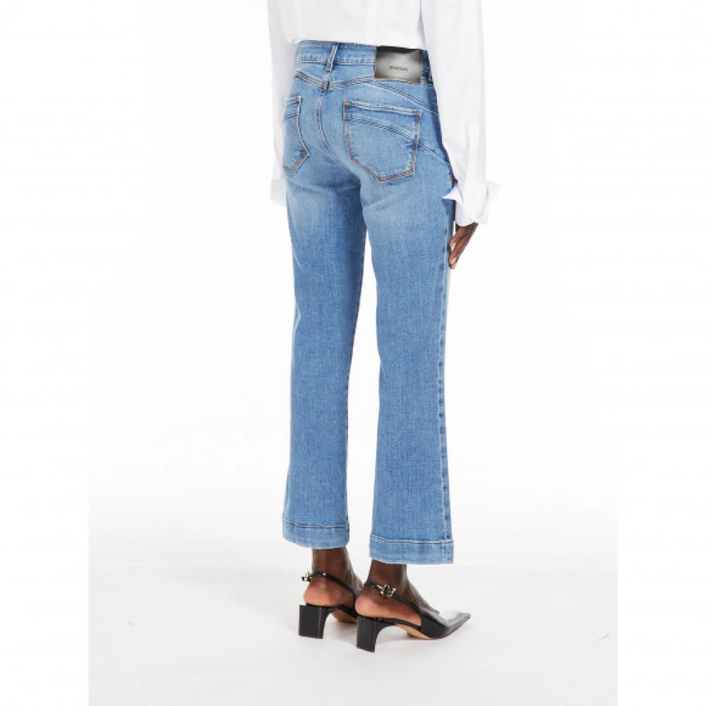Max Mara Flare Mini Jeans in Indigo Denim Blue Dames
