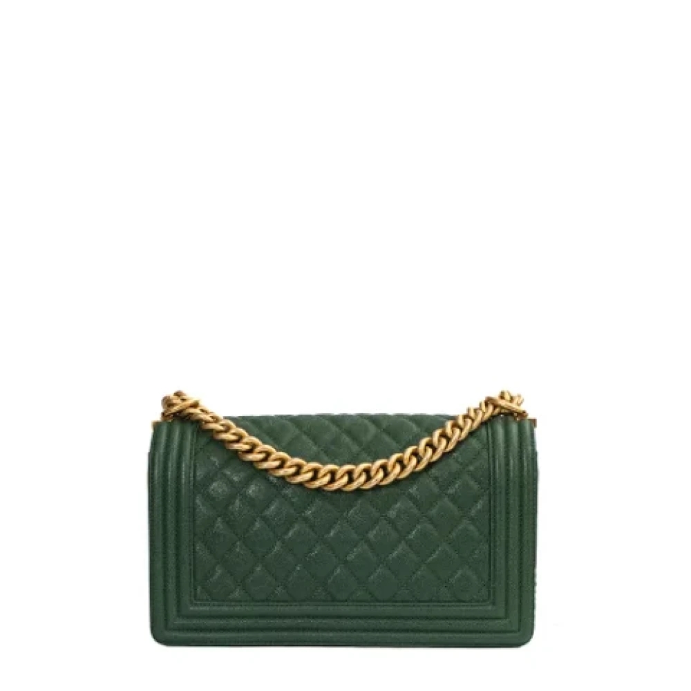 Chanel Vintage Pre-owned Leather chanel-bags Green Dames