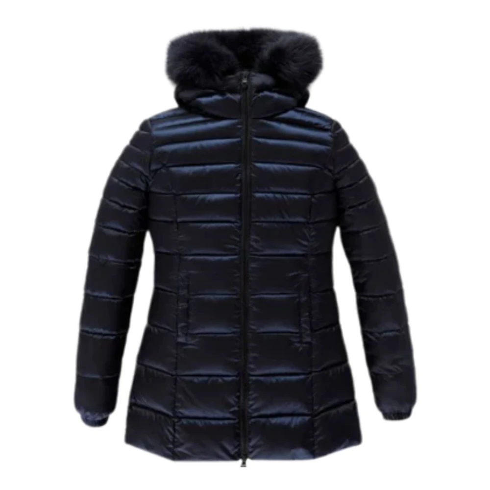 RefrigiWear Blauwe Bontjas met Logo Blue Dames