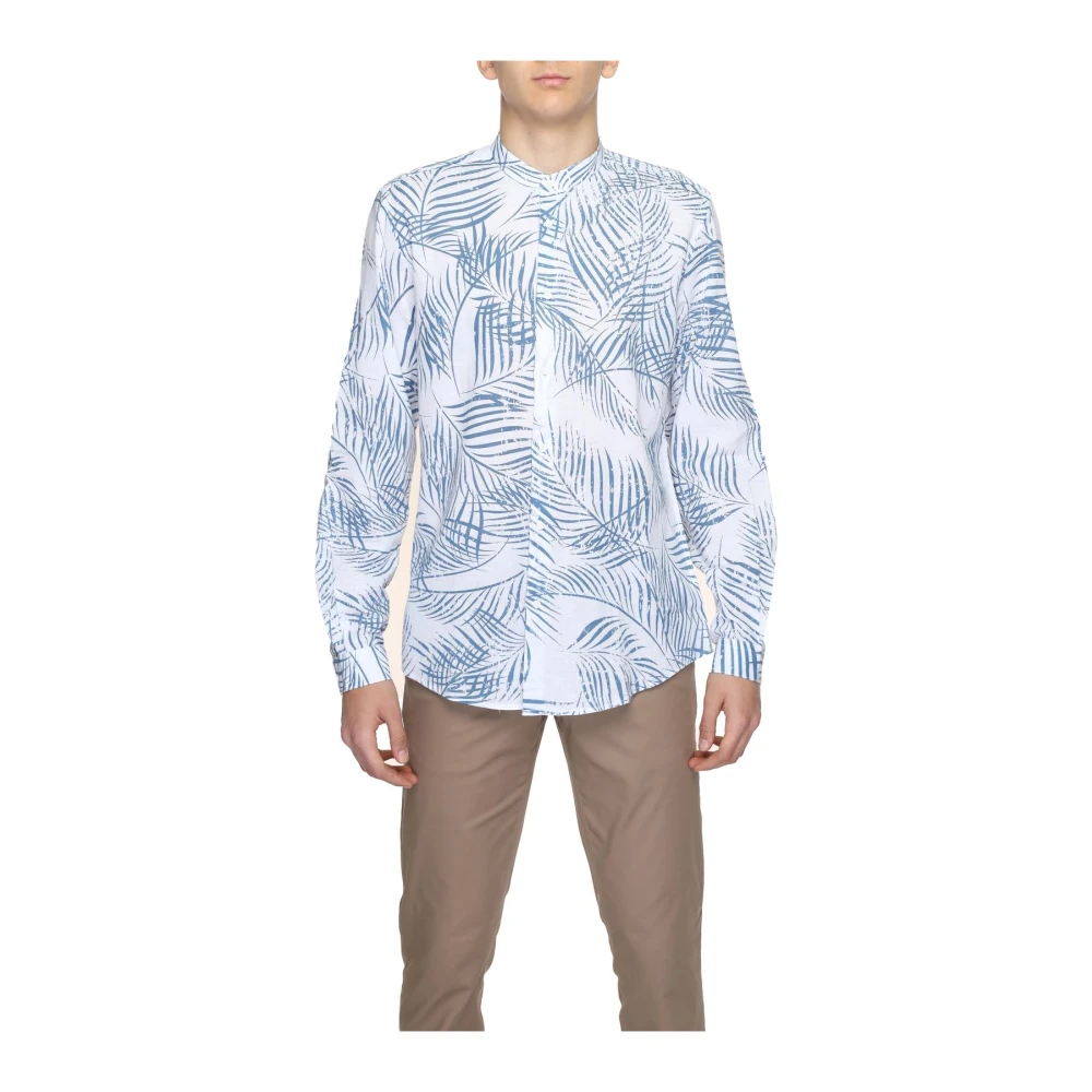 Antony Morato Men's Blue Casual Shirts, Xl, Casual Shirt With Geometric Print