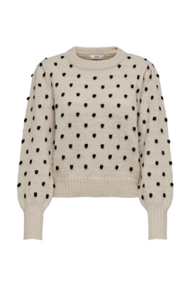 pull-beige-col-rond-tricot