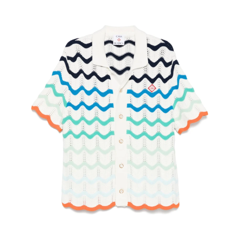 Casablanca Korte Mouw Knopen Trui Multicolor Heren