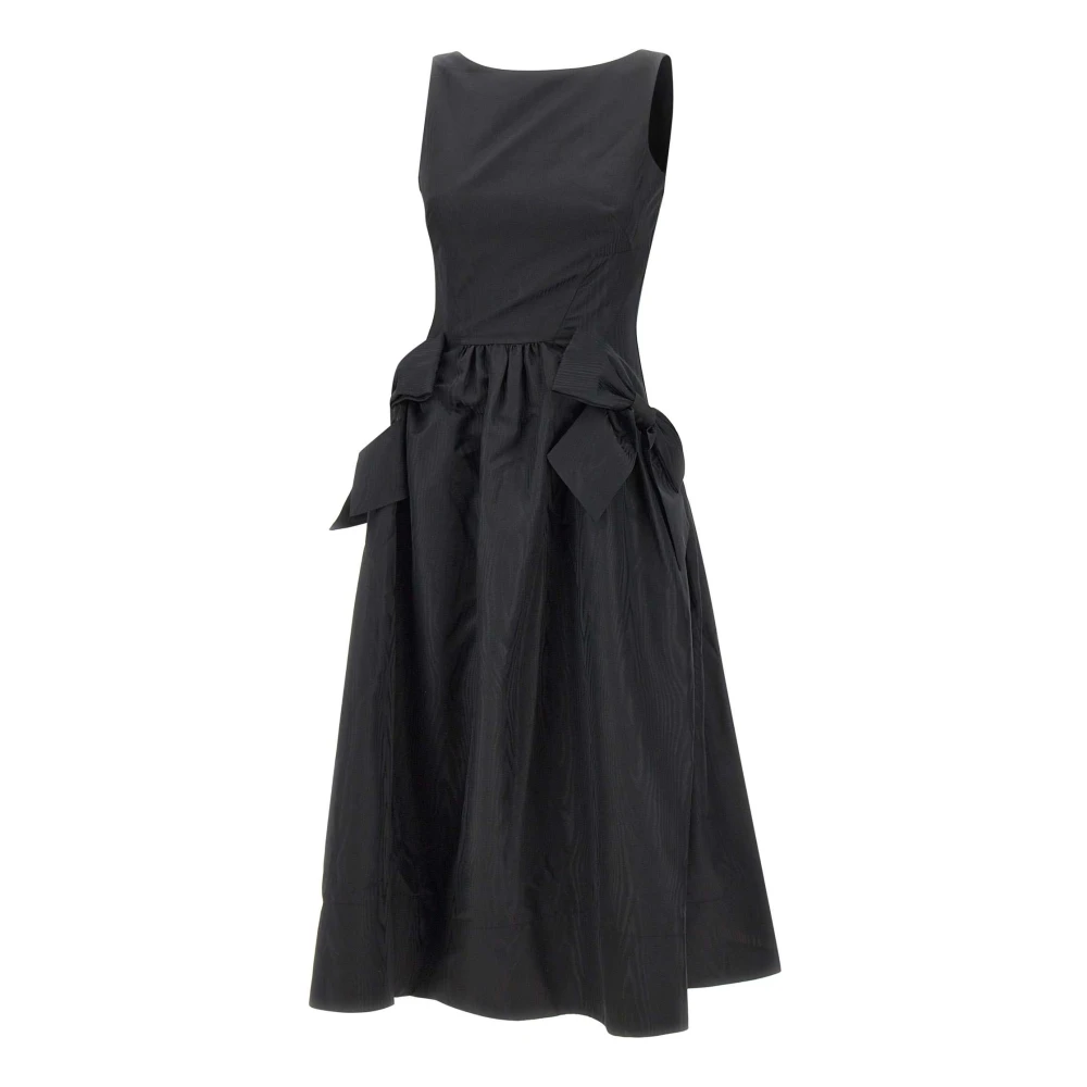 Rebecca Vallance Black Midi Dresses, Female, L, Narcissa Midi Dress