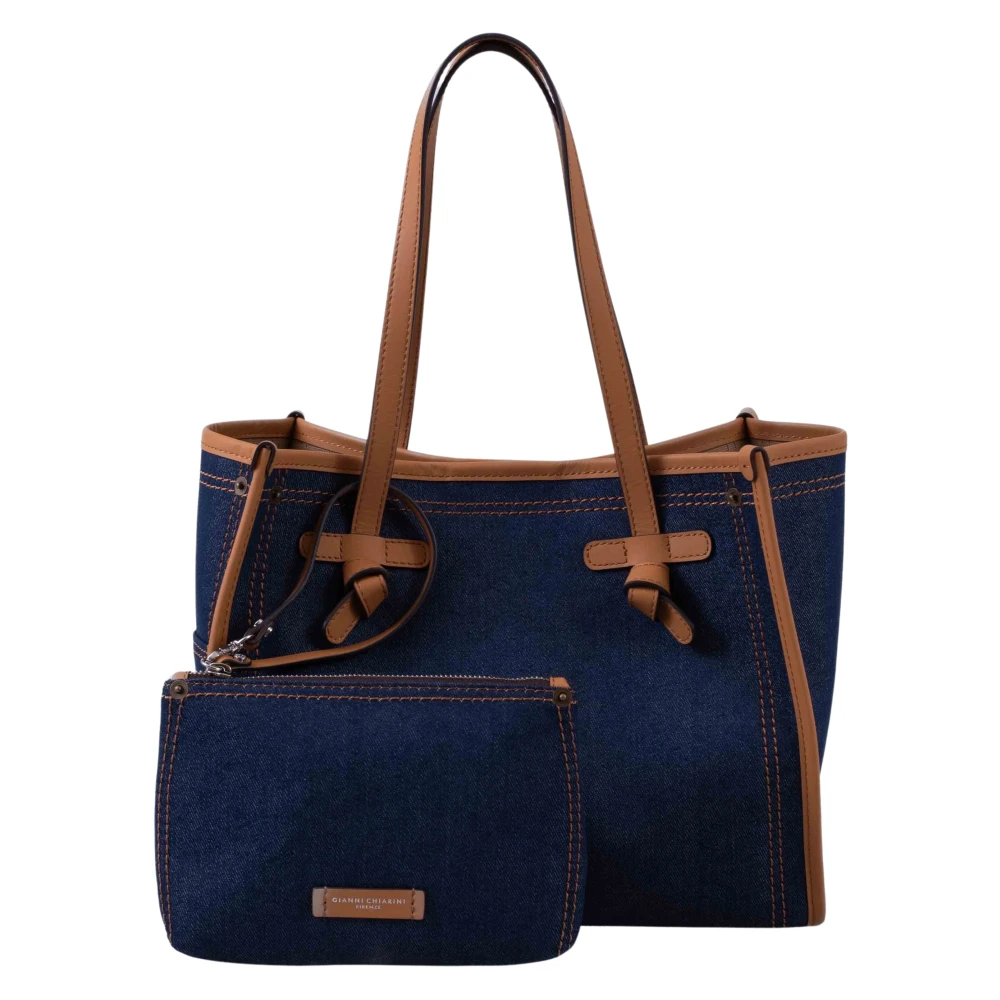 Gianni Chiarini Women's Blue Shopping Bags, One Size, Marcella Tote Bag