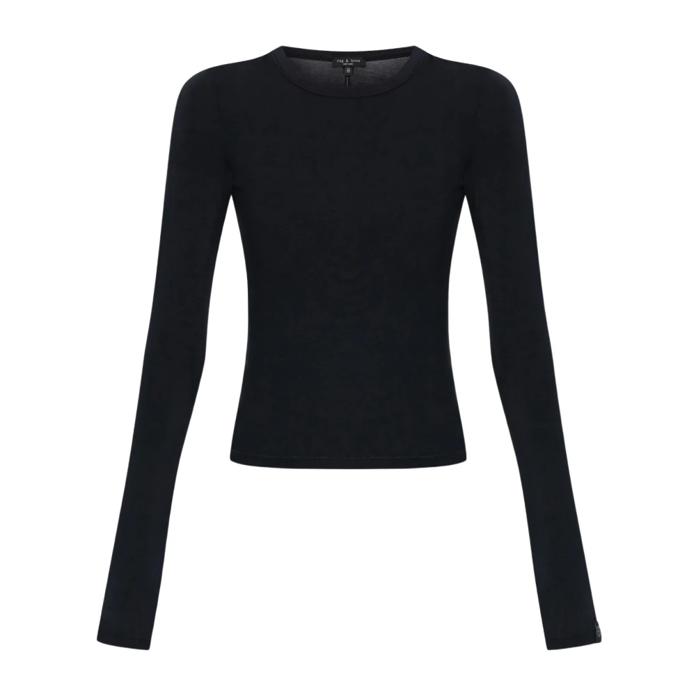 Rag & Bone Zwarte Luca Slim Top Black Dames