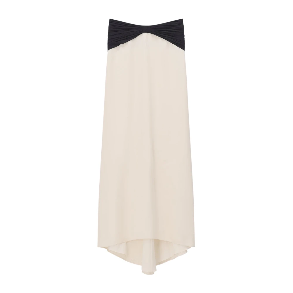 Valentino Beige Maxi Skirts, Female, Xs, Silk Maxi Skirt