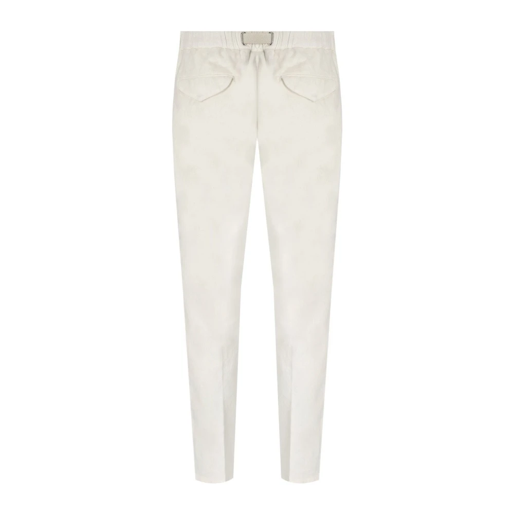 White Sand Slim-fit Trousers Beige Heren
