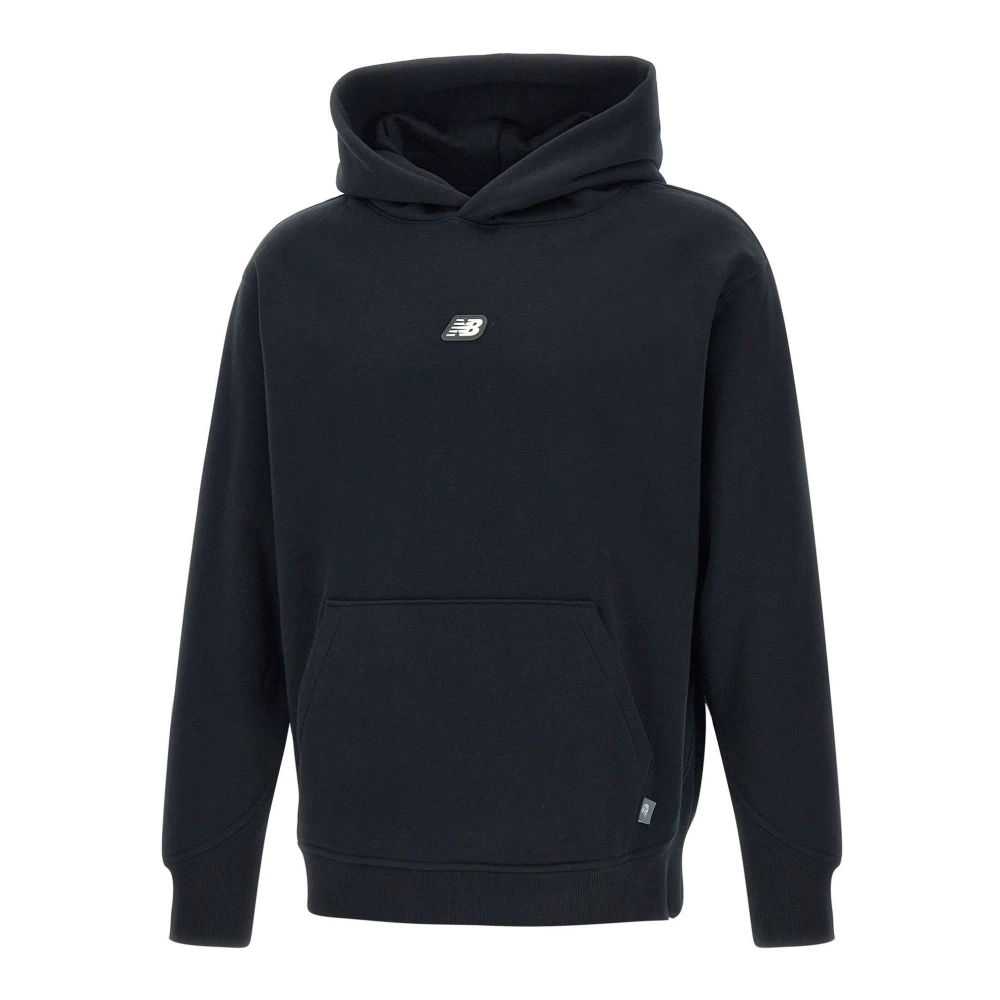 New Balance Zwarte Katoenen Hoodie Black Heren