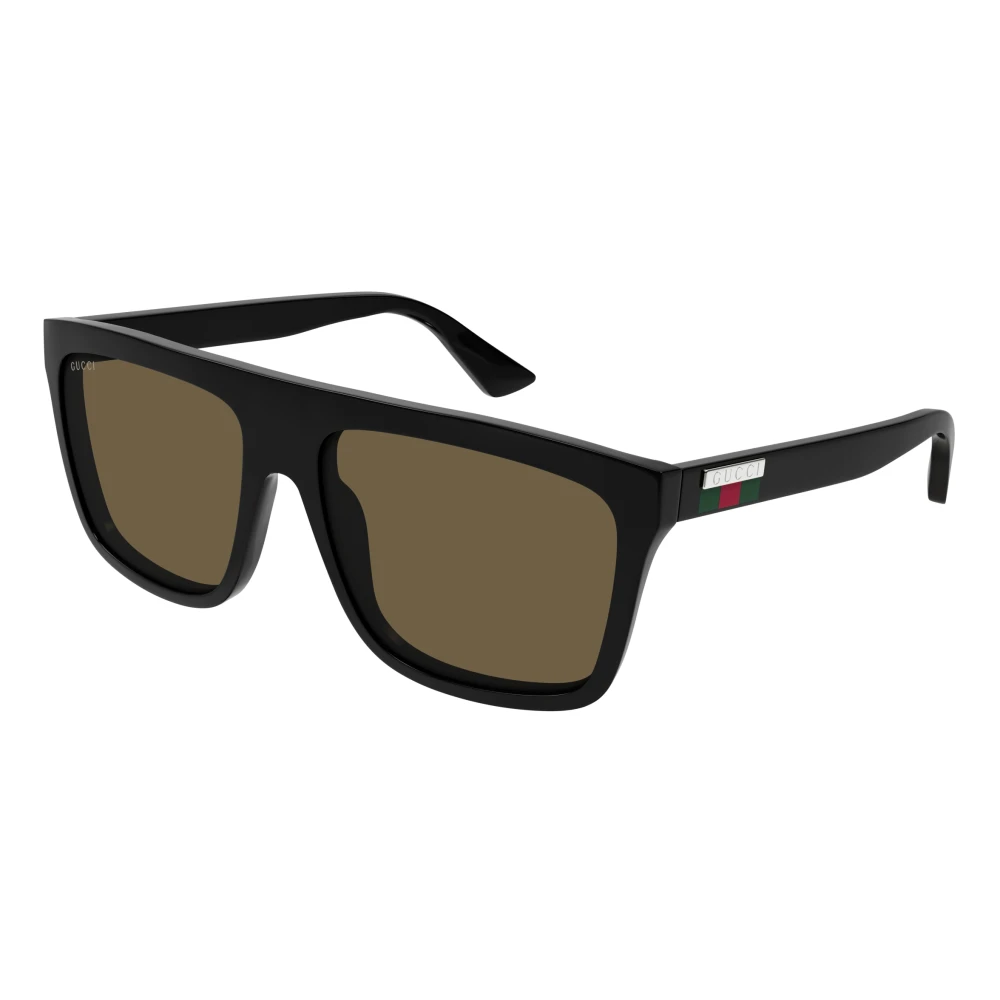 Gucci Men's Black Rectangular Sunglasses - Sunglasses - 59 Mm - Accessories