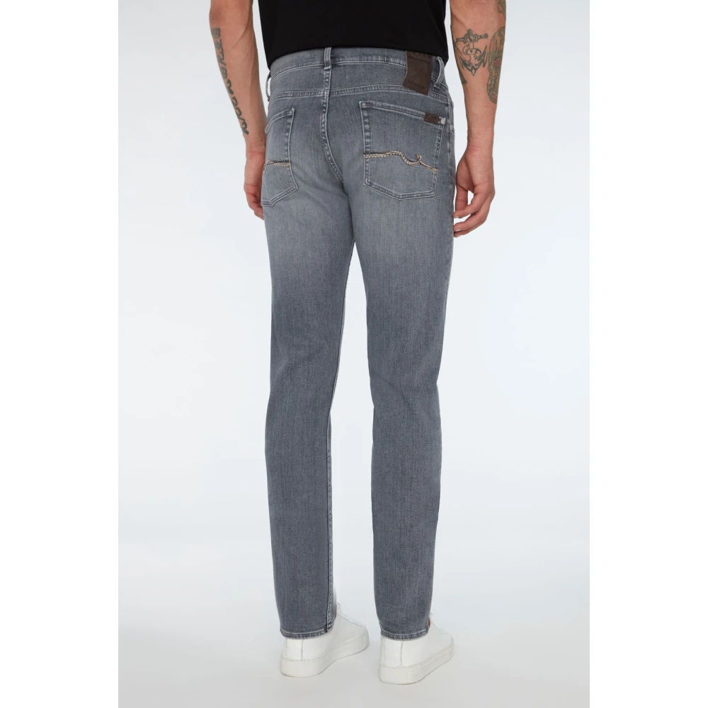 7 For All Mankind Slim Fit Jeans Donkerblauw Gray Heren