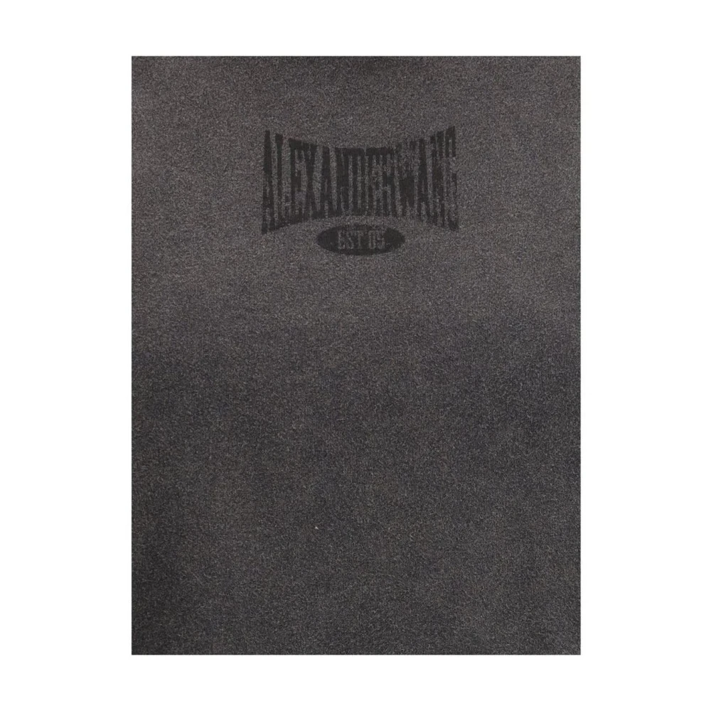 alexander wang Retro Monogram Grafische Crop Tee Black Dames