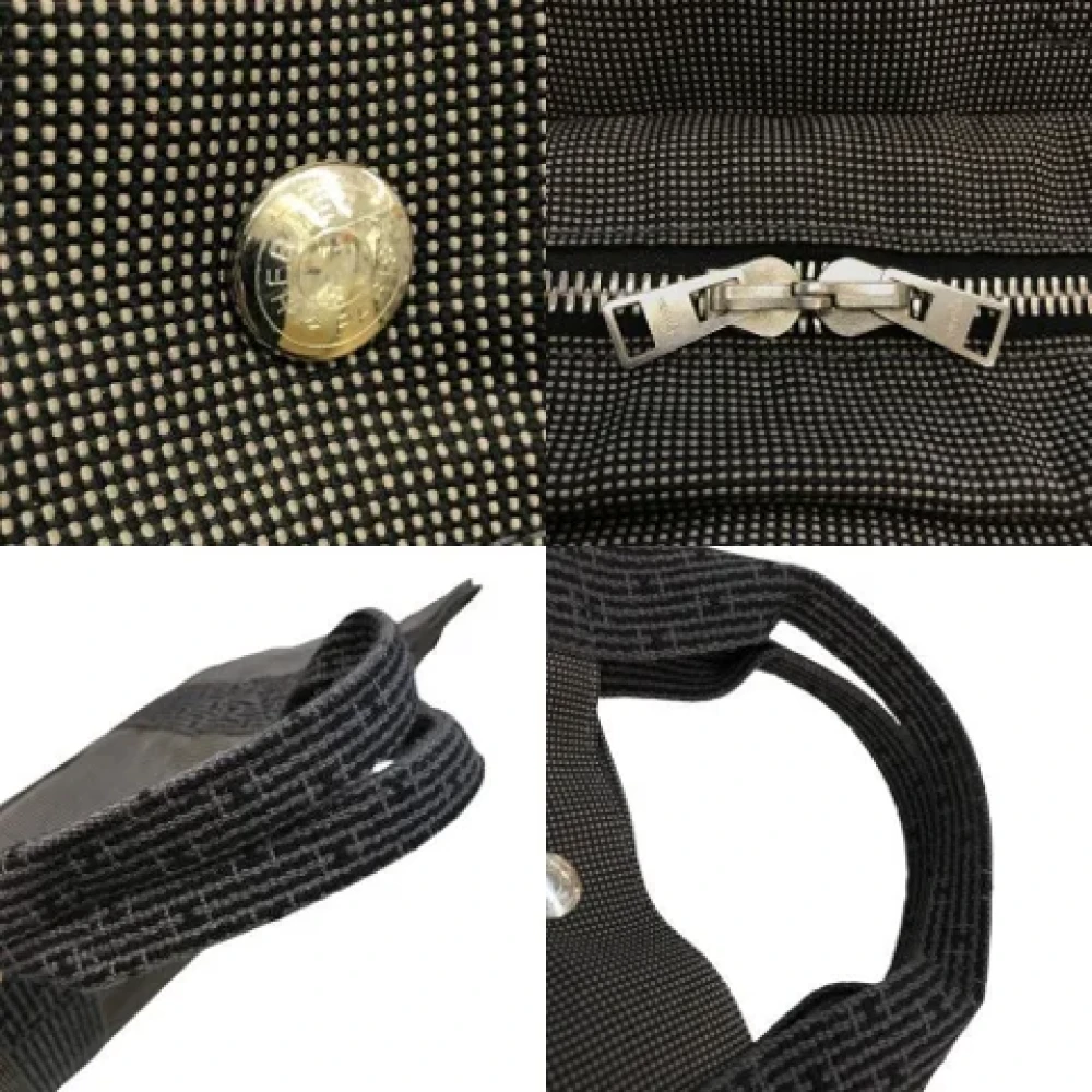Hermès Vintage Pre-owned Canvas handbags Gray Dames