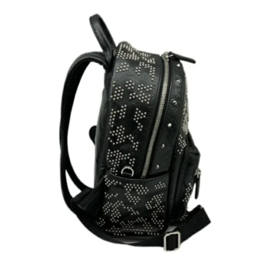 MCM Pre-owned Fabric backpacks Black Dames