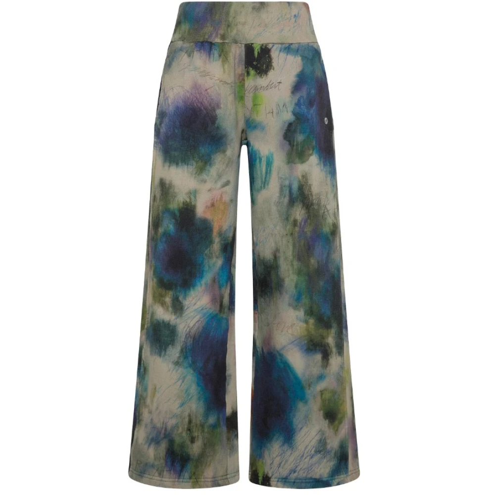 Deha Gedrukte Katoenen Jurk Hoge Taille Comfort Fit Multicolor Dames