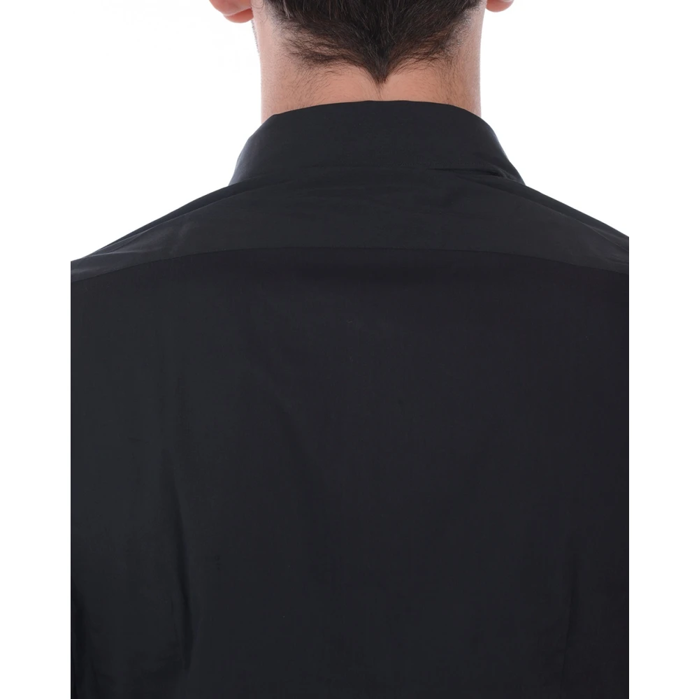 Daniele Alessandrini Slim Fit Basic Overhemd Black Heren