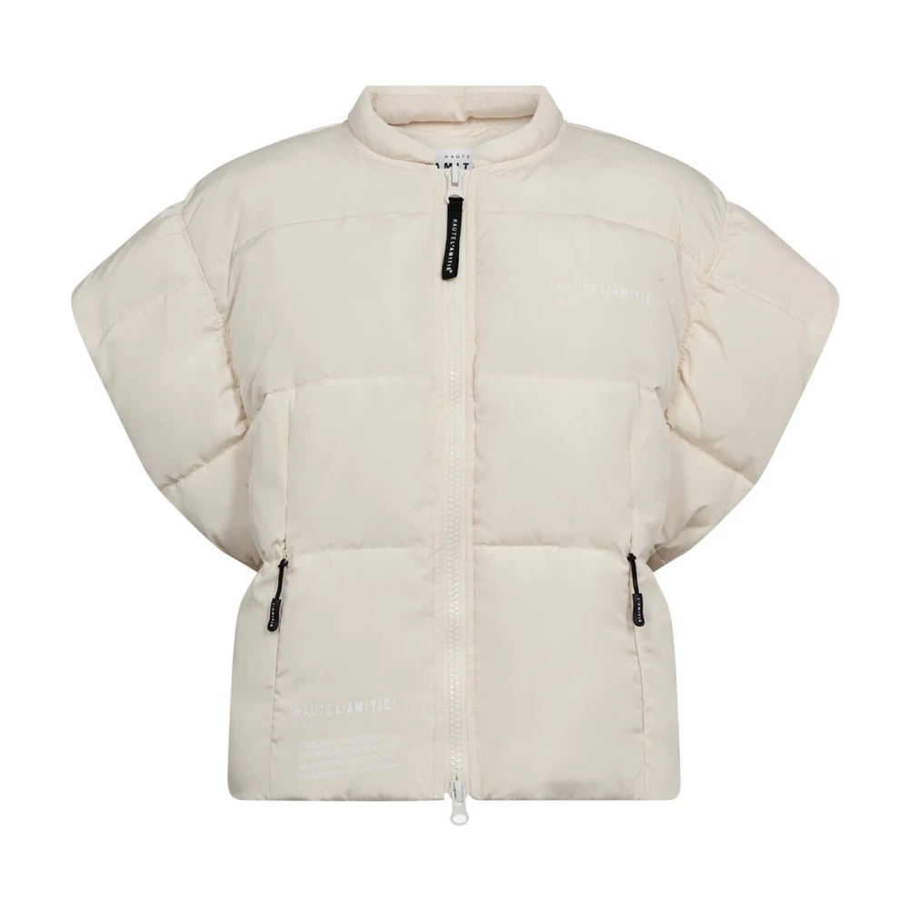 Haute L'amitié Women's White Waistcoats, Xl, Off- Puffer Vest Waistcoat