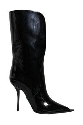 Bottes Plates Dolce & Gabbana En Cuir Bordeaux – Taille 40 – Neuf Avec Emballage