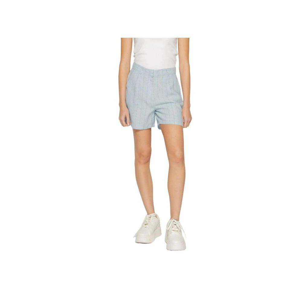 Vero Moda Lichtblauwe Linnen Zomer Shorts Blue Dames