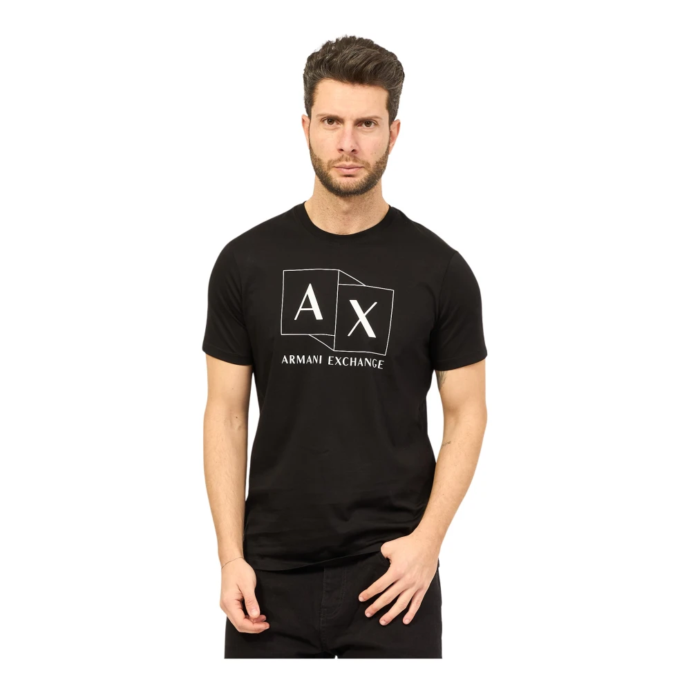 Armani Exchange Stijlvol T-shirt Black Heren