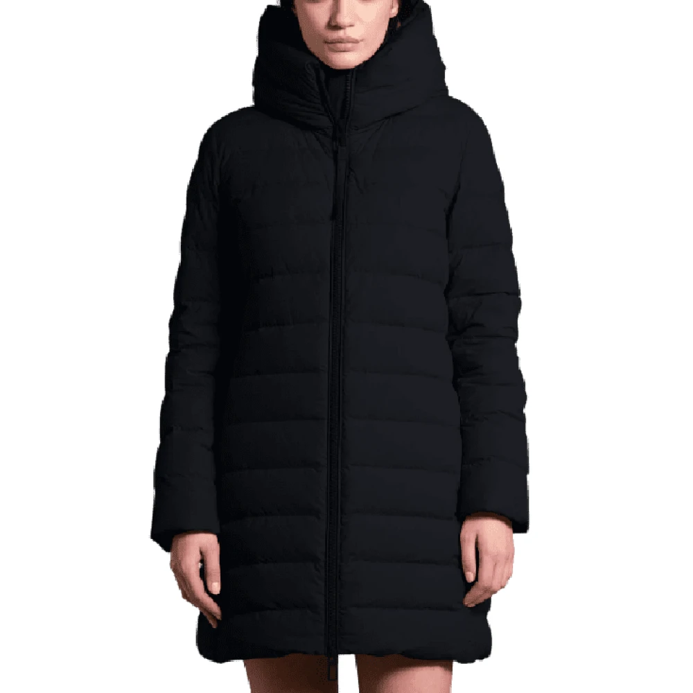Duno Hooded Bi-Stretch Donsjas Black Dames