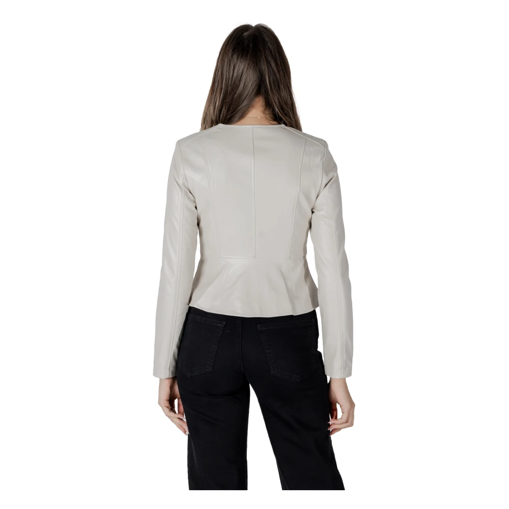 Only Beige Rits Blazer Lente Zomer Vrouwen Beige Dames