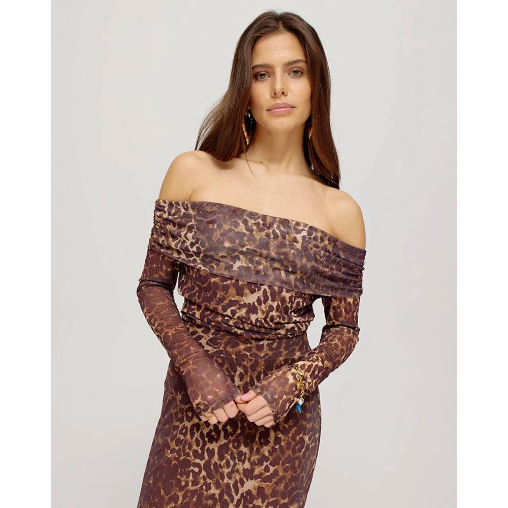 Harper & Yve Lange Mouw Top Jenny Brown Dames