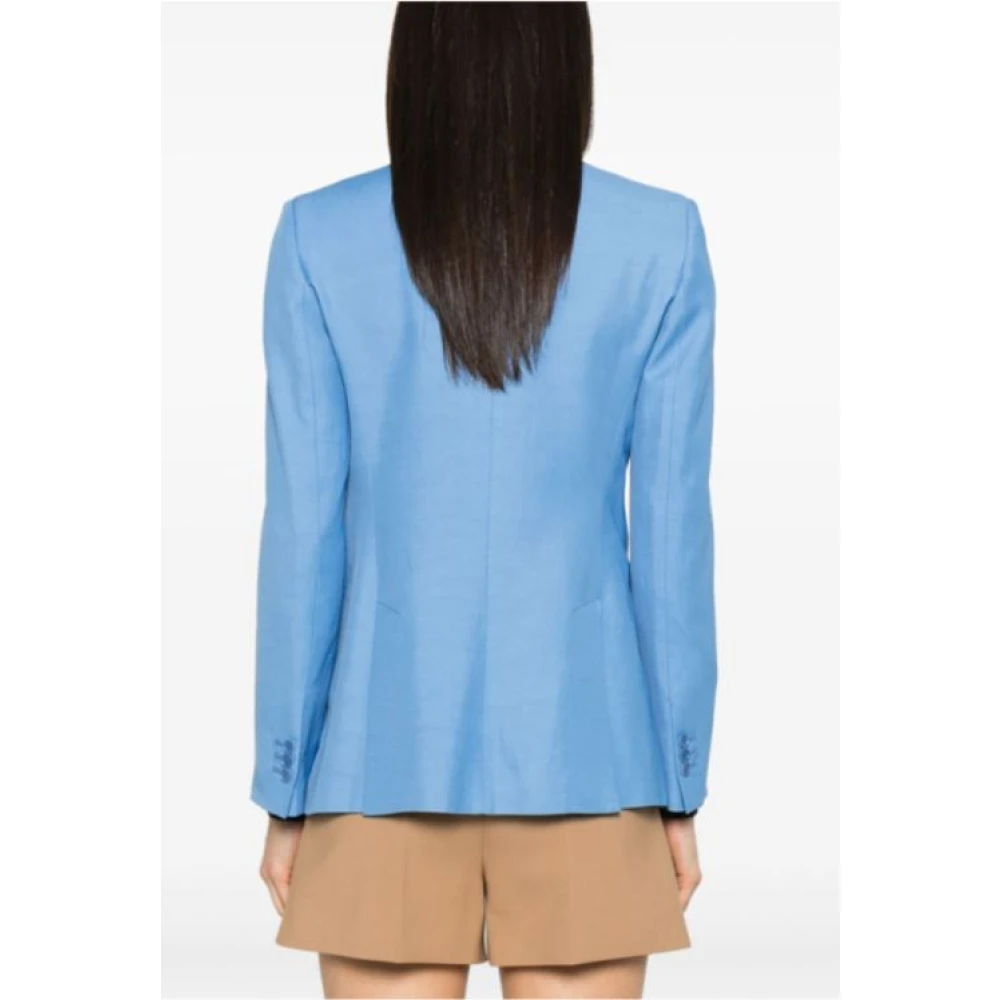 P.a.r.o.s.h. Korenbloemblauwe Broek met Voorknoop Blue Dames