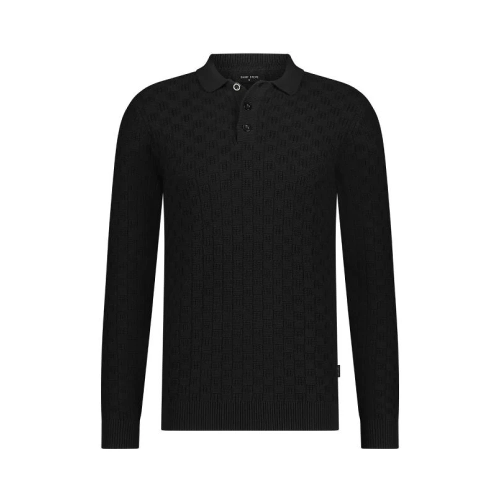 Saint Steve Diepzwart Mickey Stijlvol Garderobe Must-Have Black Heren