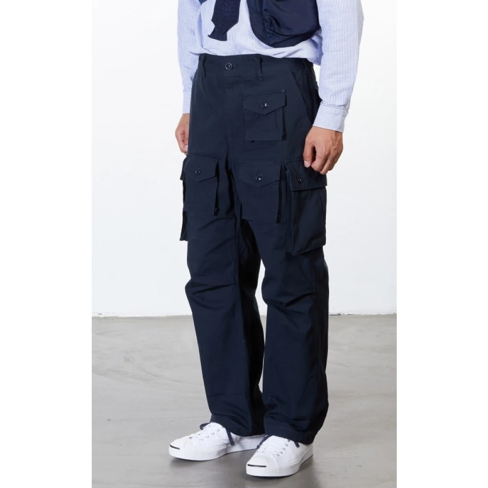 Engineered Garments Wijde Cargo Broek Blue Heren