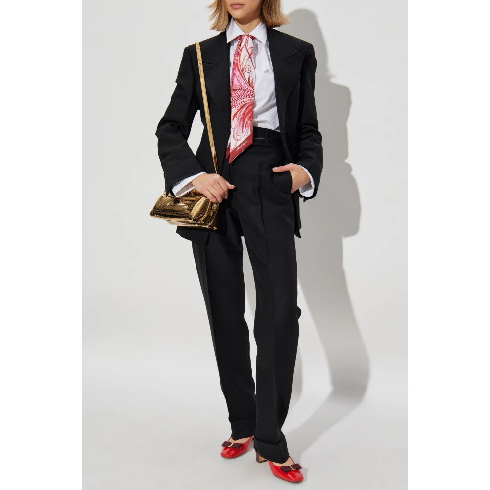 Salvatore Ferragamo Jas met gesloten revers Black Dames