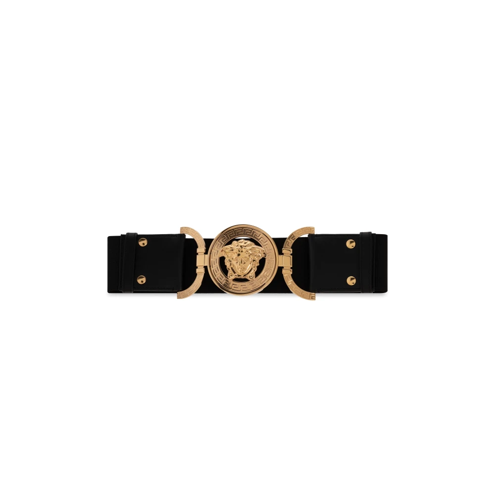 Versace Leren riem Black Dames