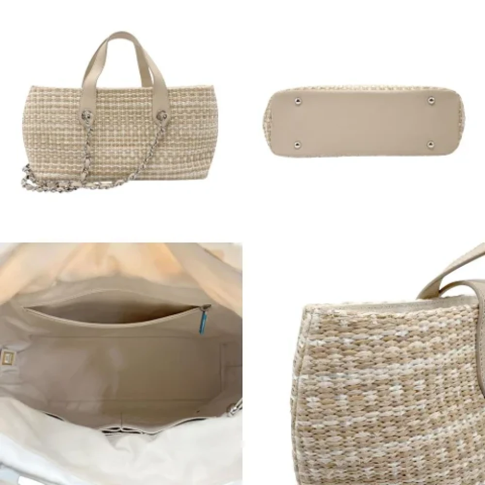 Chanel Vintage Pre-owned Leather handbags Beige Dames
